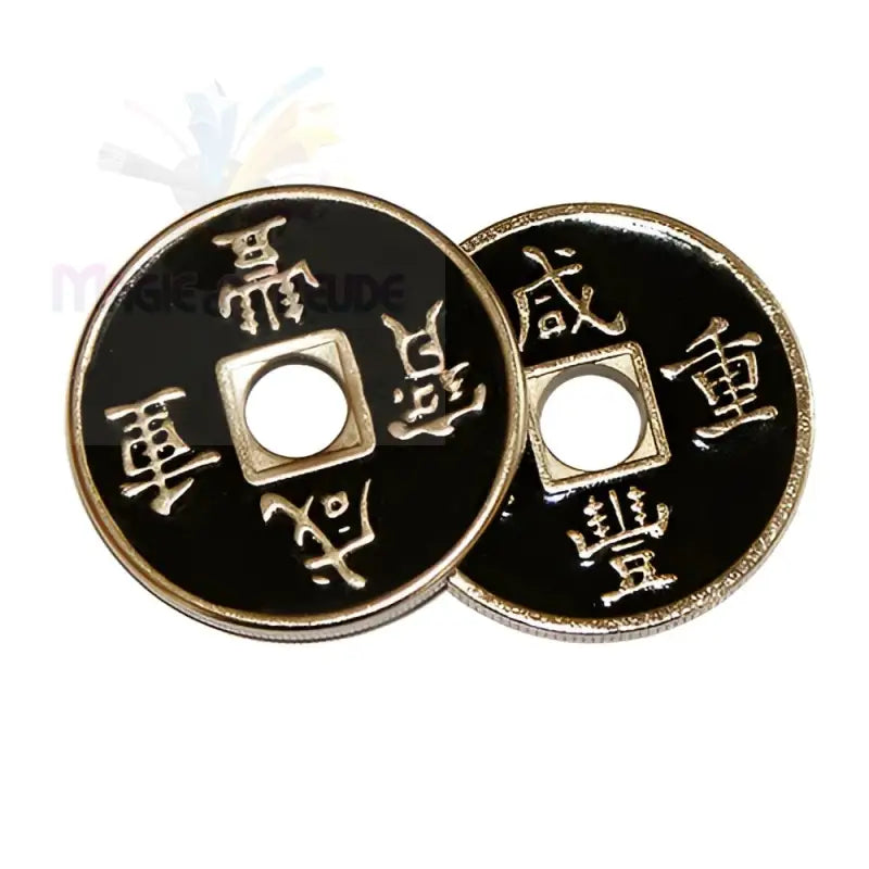Chinese Coin with Expanded Shell - Black - Magic Product