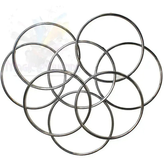 Chinese Linking Rings - Chromed - Cm 20 (9 inches) by Difatta