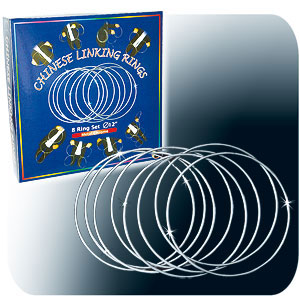 Chinesische Verbindungsringe - verchromt - 30 cm (12 Zoll) - DeinZaubershop.com
