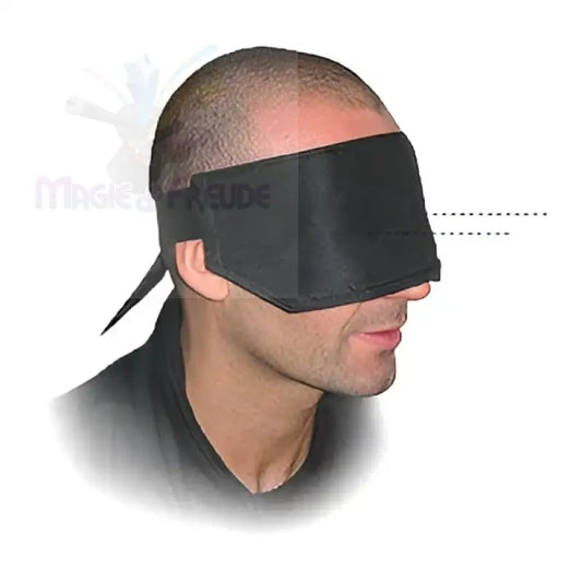 Eine schwarze, verstellbare Augenbinde für eine vollständige Abdeckung der Augen.