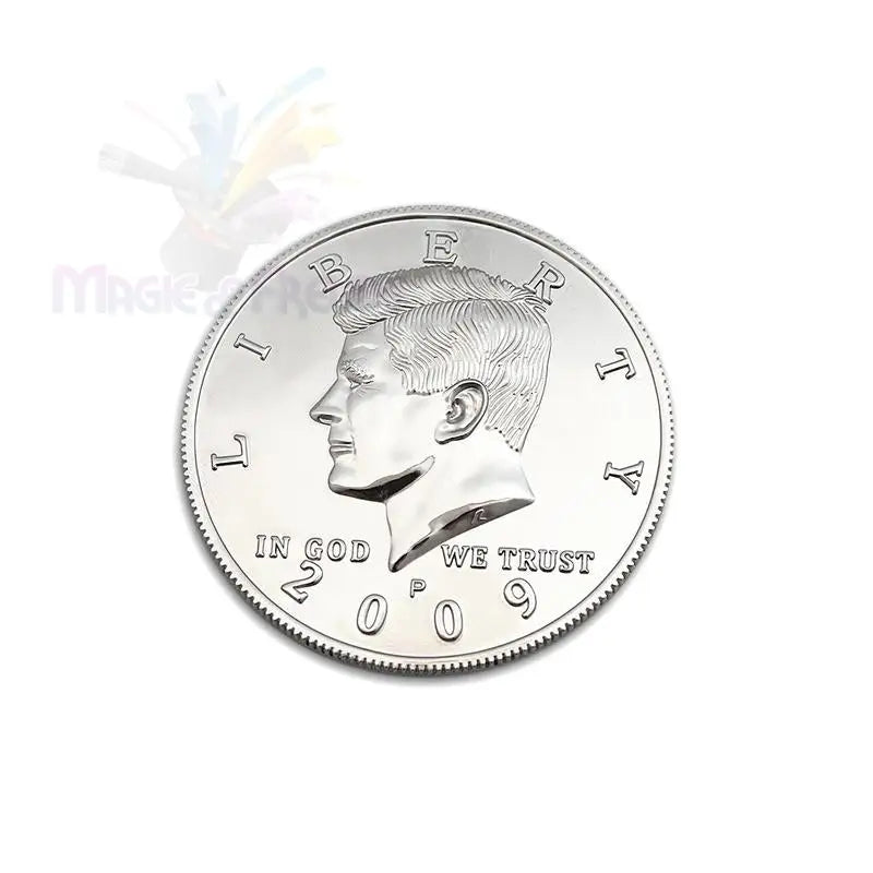 Eine silberne Kennedy-Halbdollar-Münze aus dem Jahr 2009.