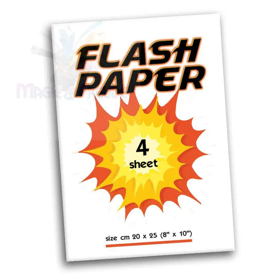 Ein Paket mit 4 Blättern Flash-Papier, Größe 20 x 25 cm (8’’ x 10’’).