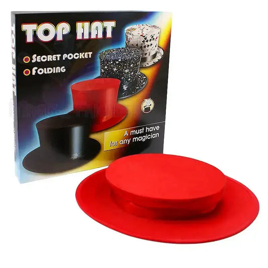 Folding Top Hat with Secret Pocket - Red by Difatta