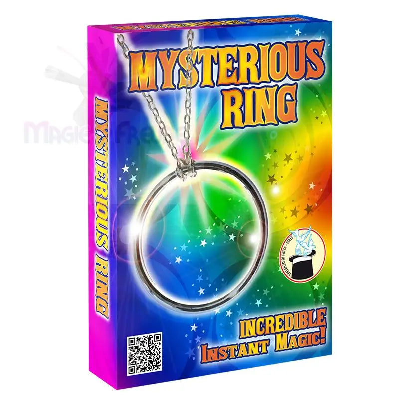 Eine farbenfrohe Zaubertrickbox mit einem ’Mysteriösen Ring’ und dem Versprechen von ’Unglaublicher Sofortmagie’.