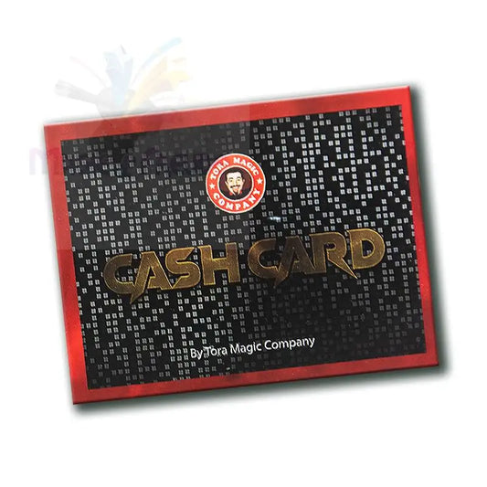 Ein rot-schwarzes ’CASH CARD’ Zaubertrick-Requisit.