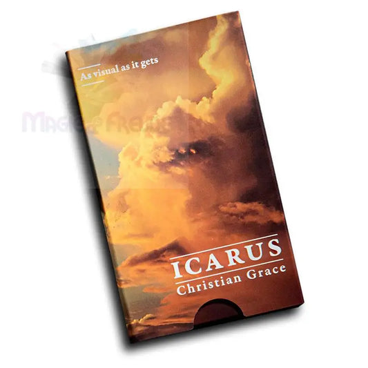 Ein Kartenspiel für Zaubertricks mit einer leuchtend orange-gelben Wolkenlandschaft.