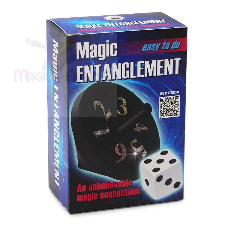 Magische Verschränkungs-Trickbox mit einem Würfel.