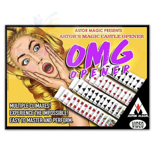 Ein Zaubertrickset, bei dem eine Spielkarte aufgedeckt wird.
