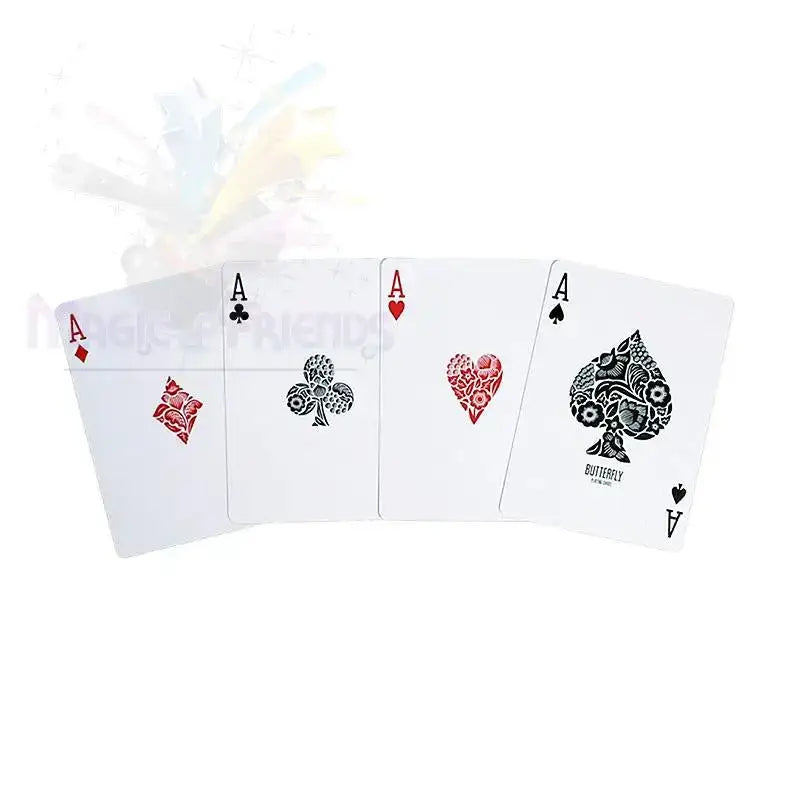 Original 3rd Edition Butterfly Playing Cards with video tutorials - Blue (marked) by Difatta
