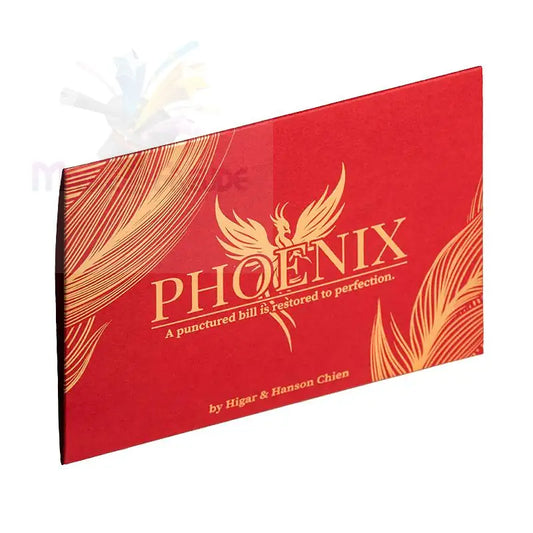 Ein roter Kasten für einen Zaubertrick namens ’Phoenix’, der durchgestochene Scheine wiederherstellt.