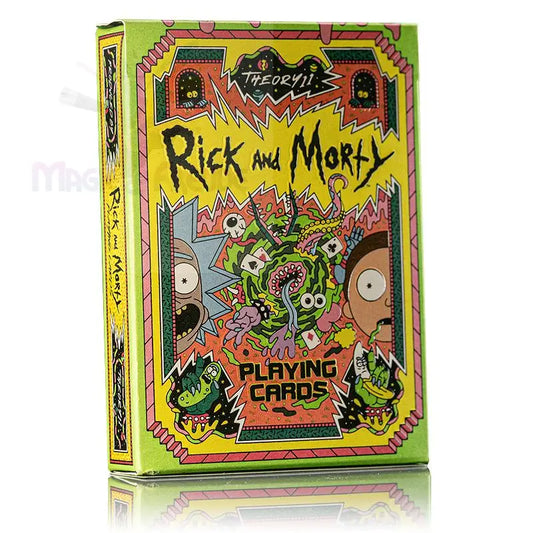 Spielkarten zum Thema Rick und Morty.