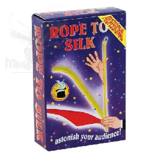 Zaubertrick-Set Rope to Silk, bunte Verpackung mit Seil und Seidentuch, Magie für Anfänger