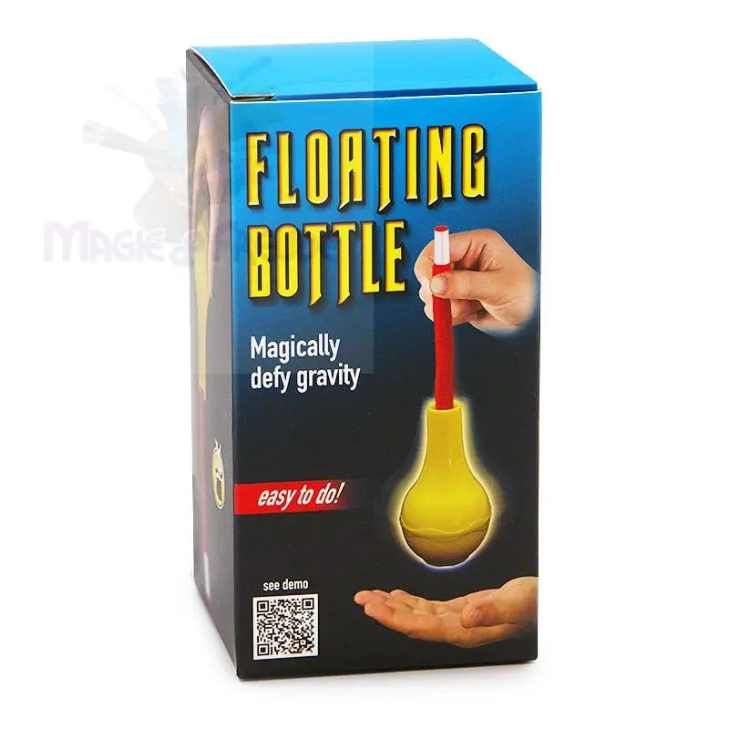 Ein Zaubertrickset mit einer gelben schwebenden Flasche.