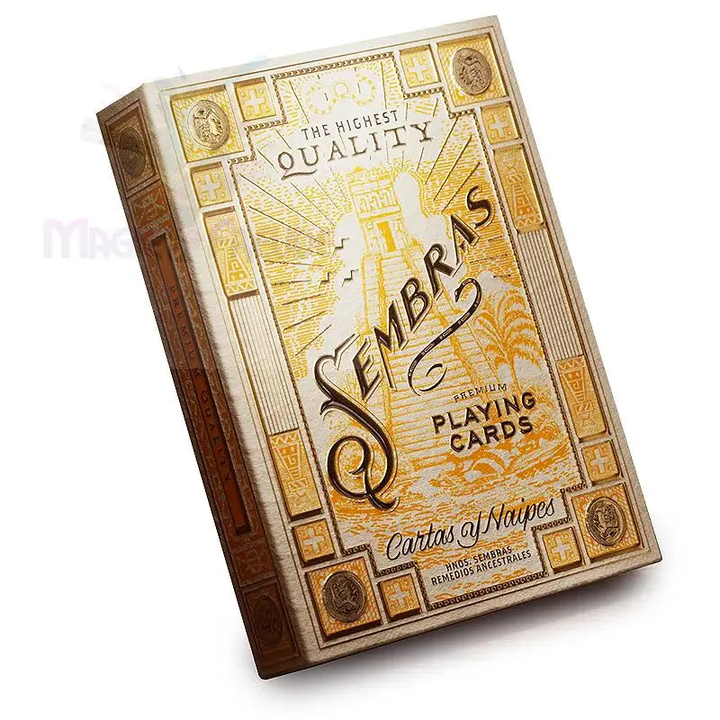 Verziertes, gold-weißes Premium-Spielkartenset.