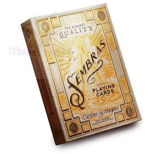 Verziertes, gold-weißes Premium-Spielkartenset.