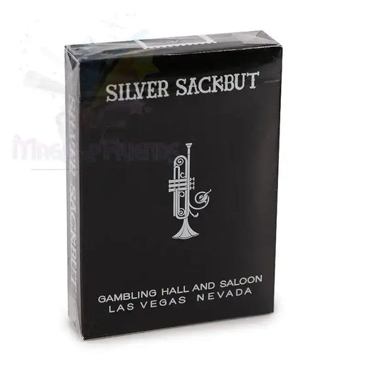 Silver Sackbut Playing Cards - Black by Difatta
