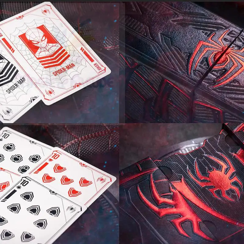 Spielkarten mit Spider-Man-Motiv und ein passendes Kartenetui.