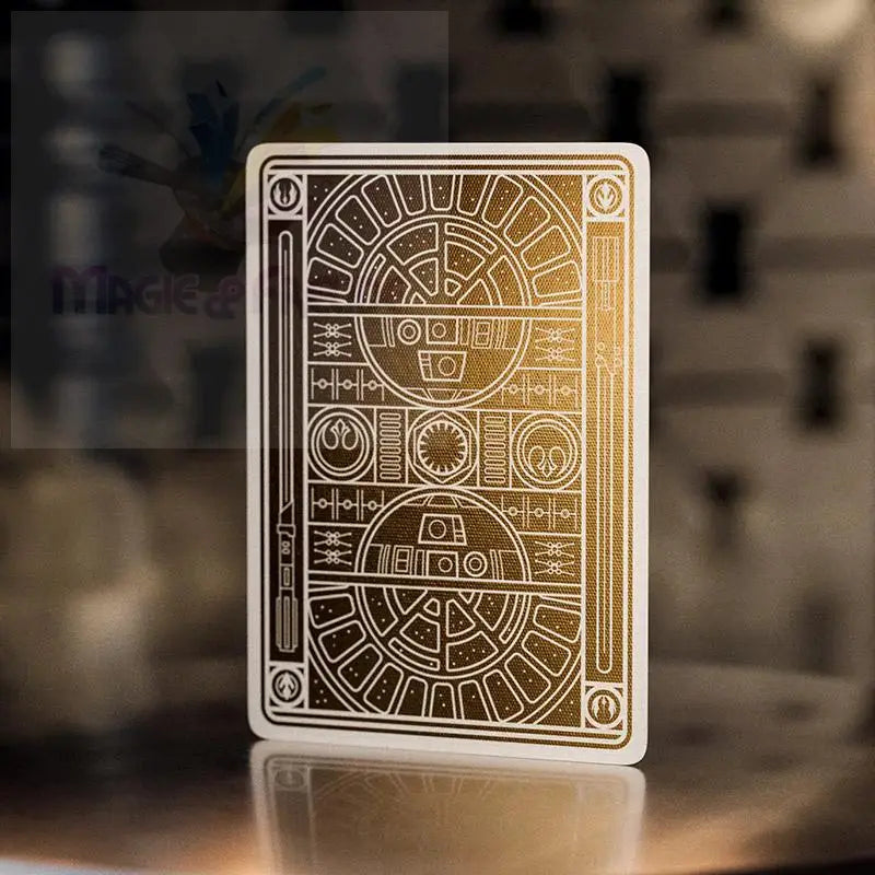 Spielkarte zum Thema Star Wars mit Goldfolie.