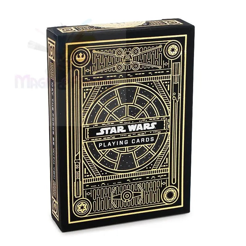 Schwarz-goldene Star Wars Spielkartenbox.