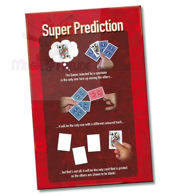 Verpackung eines Zaubertricks für eine Kartenvorhersage-Illusion.