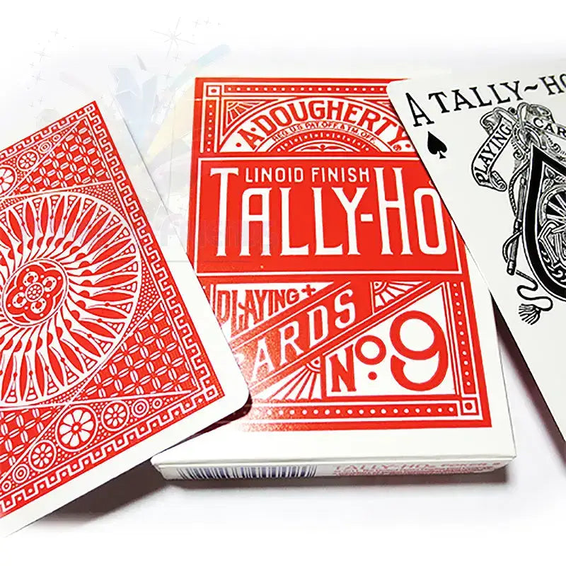 Tally-Ho Circle Back Spielkarten in Rot, Kartenspiel für Zauberkunst und Kartentricks