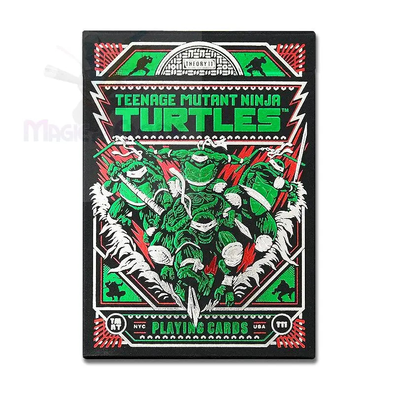 Ein Spiel mit Teenage Mutant Ninja Turtles Spielkarten.
