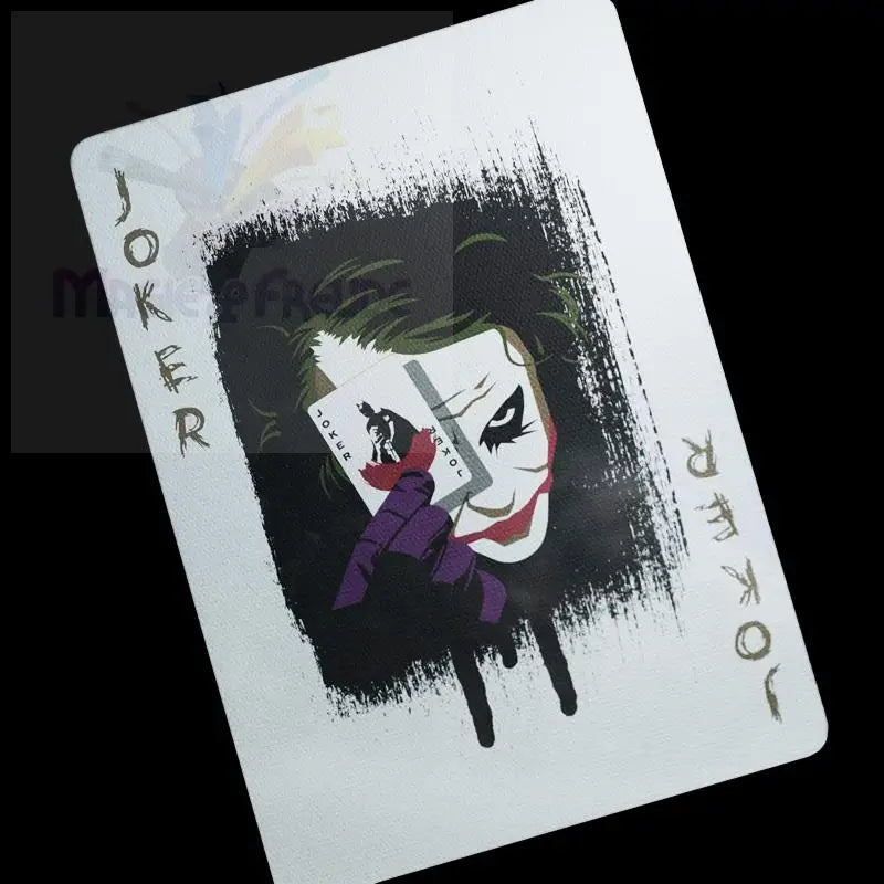 Joker-Spielkarte mit stilisiertem Charakterbild