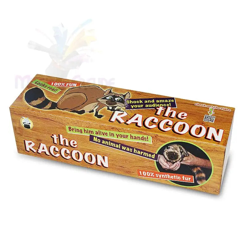 Ein Zaubertrick-Requisit in Form eines Waschbären.