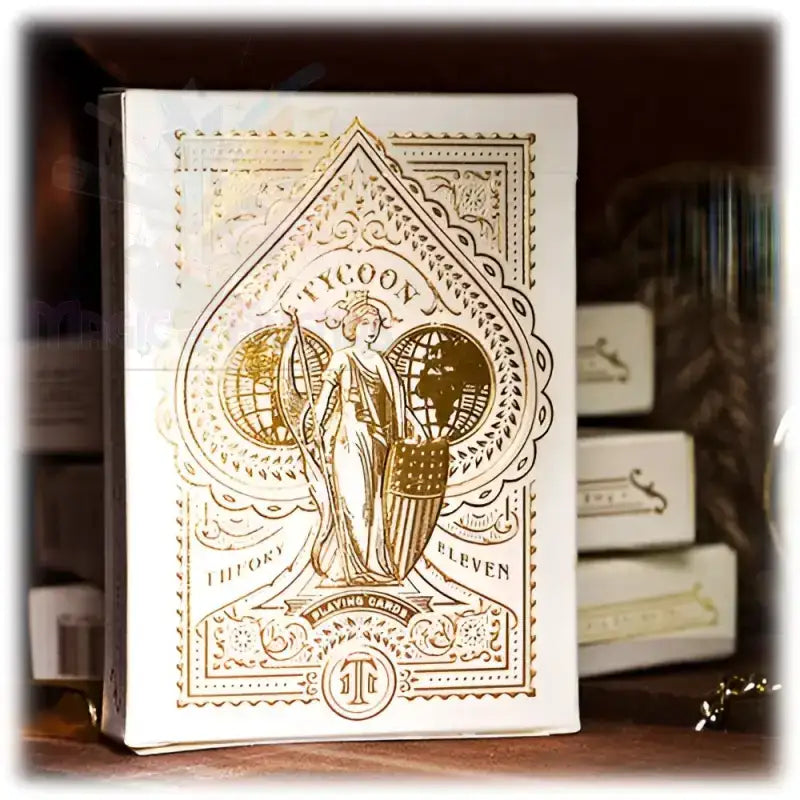 Edles Tycoon Ivory Edition Kartenspiel mit goldenen Verzierungen, ideal für Zaubertricks