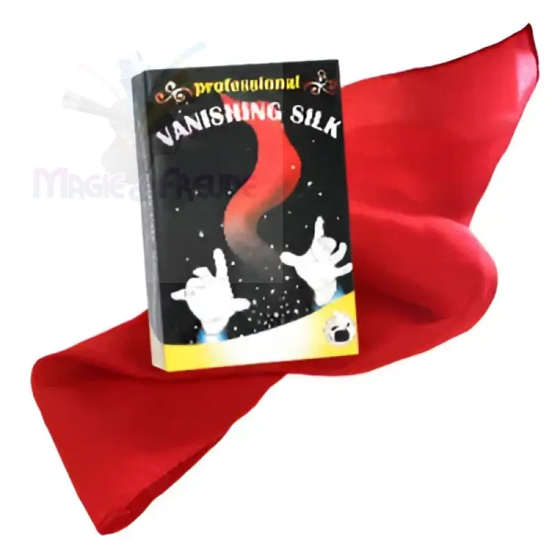 Ein Zaubertrickset mit einer roten verschwindenden Seide.