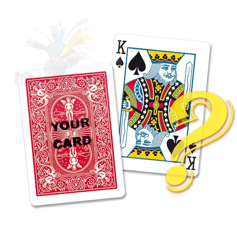 Ein Spielkarten-Tricksatz mit zwei Karten.